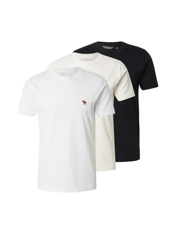 Abercrombie & Fitch Abercrombie & Fitch Majica  boja pijeska / crna / bijela
