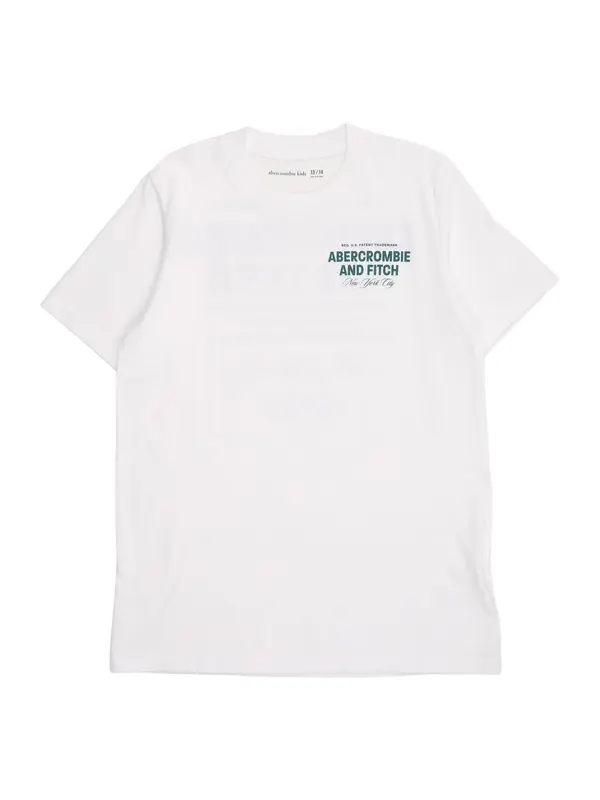 Abercrombie & Fitch Abercrombie & Fitch Majica 'CITY STACK'  smaragdno zelena / bijela