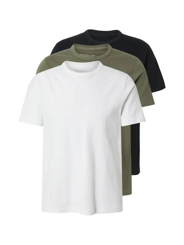 Abercrombie & Fitch Abercrombie & Fitch Majica 'CLASSIC ESSENTIAL'  maslinasta / crna / bijela