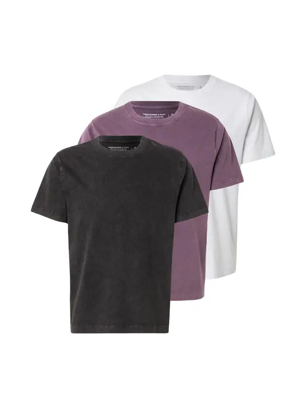 Abercrombie & Fitch Abercrombie & Fitch Majica 'CLASSIC'  sivkasto ljubičasta (mauve) / crna / bijela