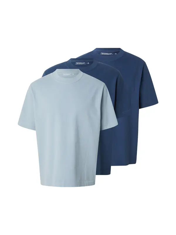 Abercrombie & Fitch Abercrombie & Fitch Majica  crno plava / svijetloplava / tamno plava