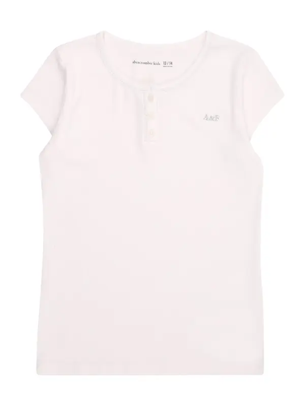 Abercrombie & Fitch Abercrombie & Fitch Majica 'ESSENTIAL'  srebro / bijela