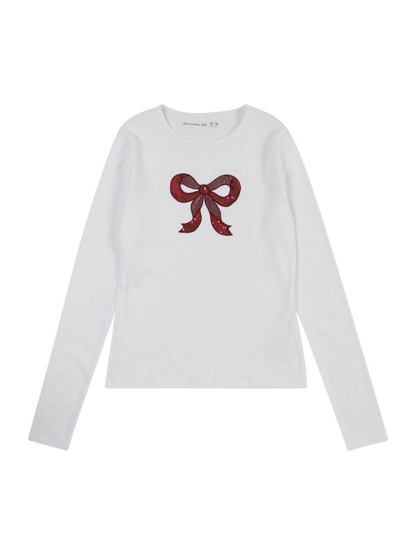 Abercrombie & Fitch Abercrombie & Fitch Majica  karmin crvena / bijela