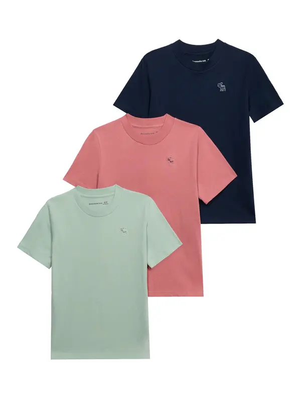 Abercrombie & Fitch Abercrombie & Fitch Majica  mornarsko plava / pastelno zelena / svijetlocrvena