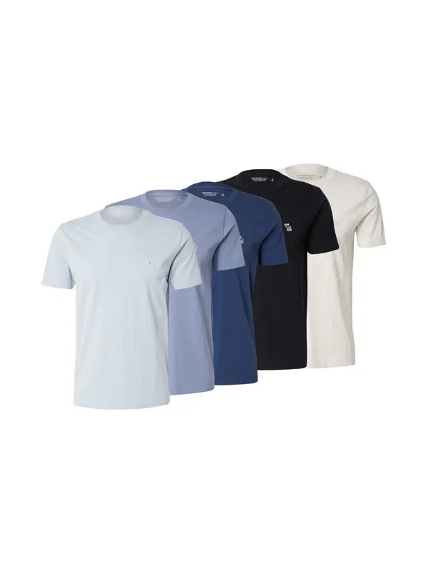 Abercrombie & Fitch Abercrombie & Fitch Majica  morsko plava / mornarsko plava / svijetloplava / crna / bijela