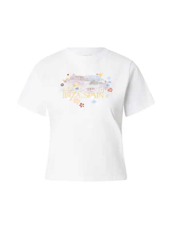 Abercrombie & Fitch Abercrombie & Fitch Majica ' SKIMMING IBIZA CITYSCAPE'  plava / žuta / roza / bijela