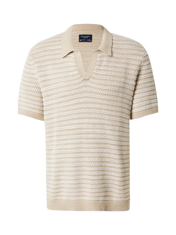 Abercrombie & Fitch Abercrombie & Fitch Pulover  sivkasto bež / bijela