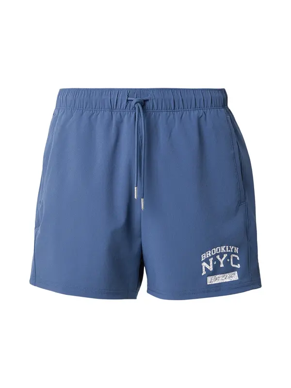Abercrombie & Fitch Abercrombie & Fitch Sportske hlače  crno plava / prljavo bijela