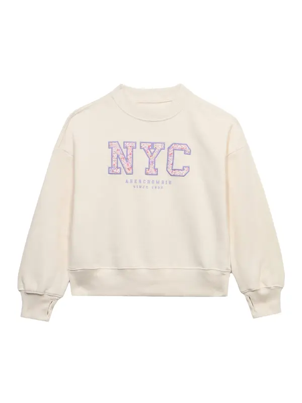Abercrombie & Fitch Abercrombie & Fitch Sweater majica 'NYC'  svijetlosiva / lavanda