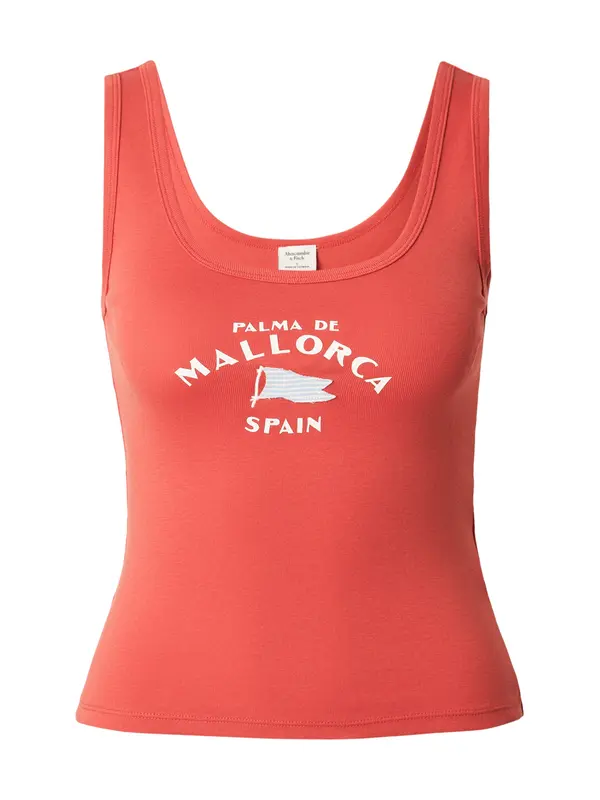 Abercrombie & Fitch Abercrombie & Fitch Top 'COASTAL MALLORCA'  svijetloplava / svijetlocrvena / bijela