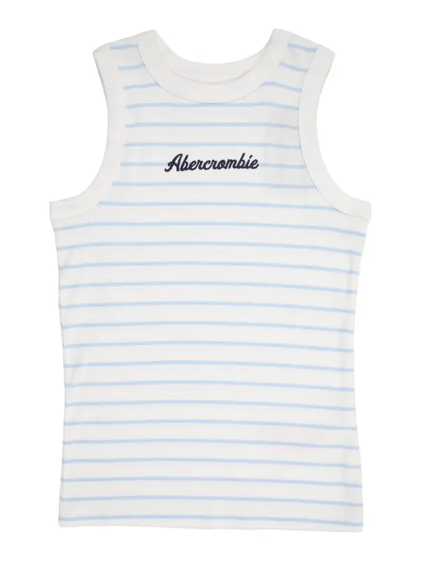 Abercrombie & Fitch Abercrombie & Fitch Top 'ESSENTIAL'  svijetloplava / bijela