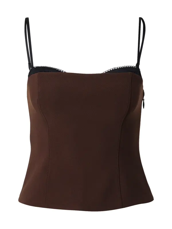 Abercrombie & Fitch Abercrombie & Fitch Top  tamno smeđa / crna