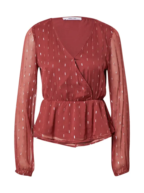 ABOUT YOU ABOUT YOU Bluza 'Esma'  hrđavo crvena / srebro