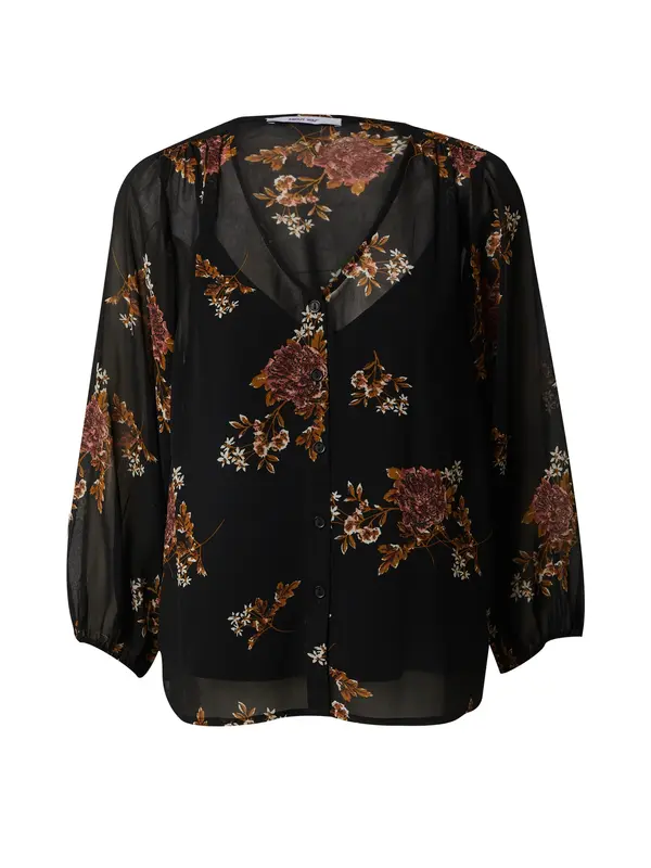 ABOUT YOU ABOUT YOU Bluza 'Marissa'  karamela / hrđavo smeđa / crna / bijela