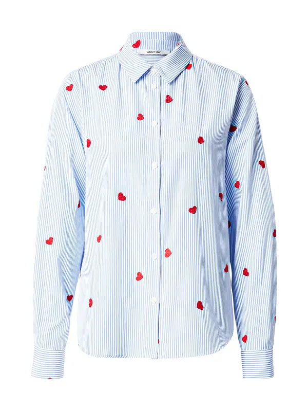 ABOUT YOU ABOUT YOU Bluza 'Stephanie'  svijetloplava / crvena / bijela