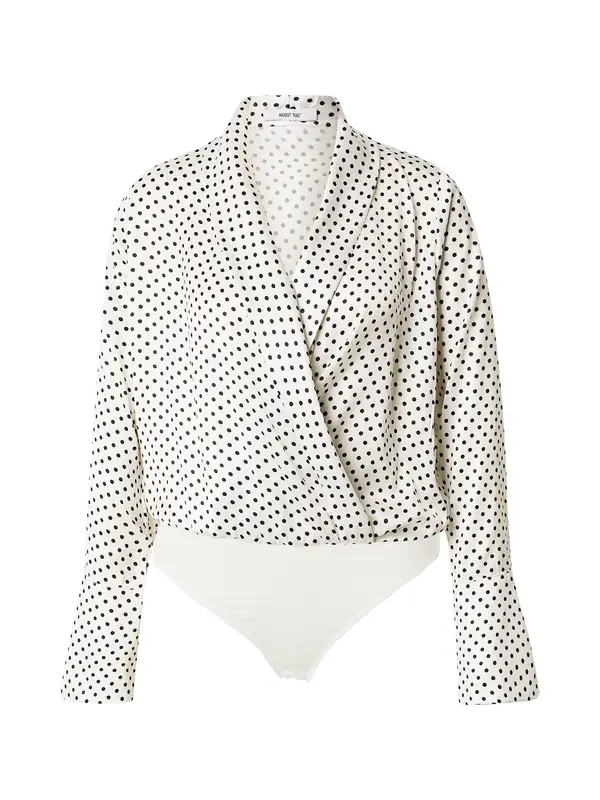 ABOUT YOU ABOUT YOU Bodi bluza 'Gitta'  crna / bijela