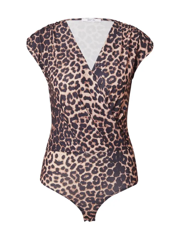 ABOUT YOU ABOUT YOU Bodi bluza 'Stina'  bež / smeđa / crna