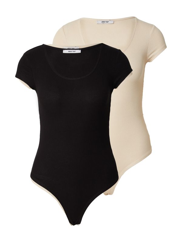 ABOUT YOU ABOUT YOU Bodi majica 'Sissy'  bež / crna