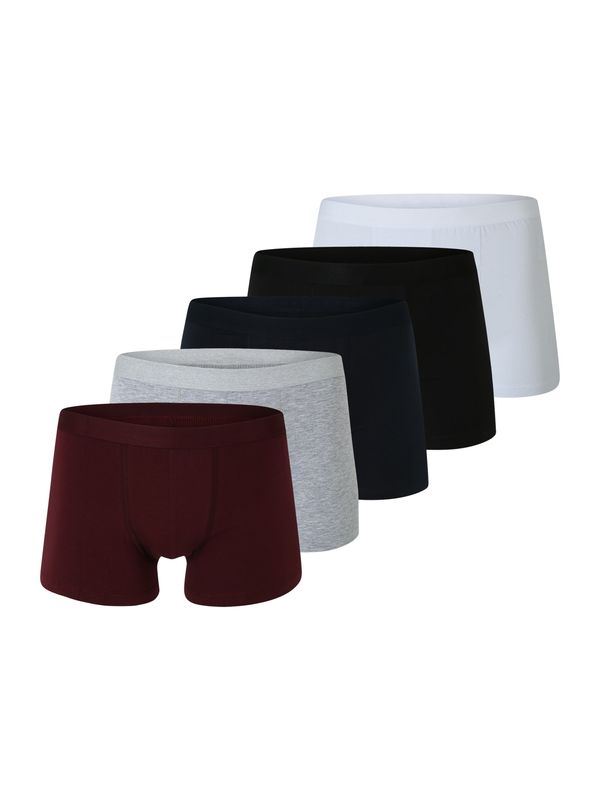 ABOUT YOU ABOUT YOU Bokserice 'Lino'  siva melange / boja vina / crna / bijela