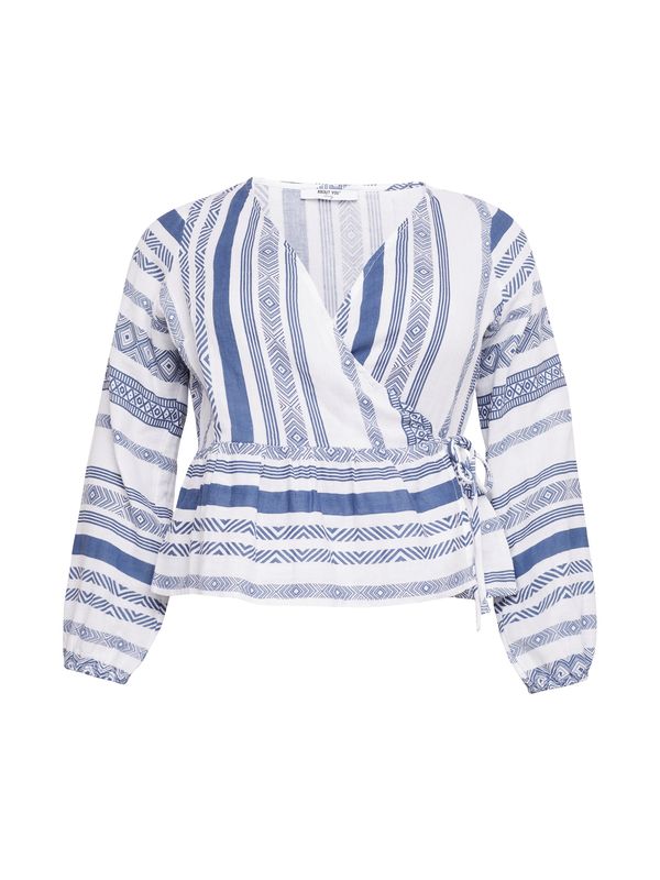 ABOUT YOU Curvy ABOUT YOU Curvy Bluza 'Julika'  plava / bijela