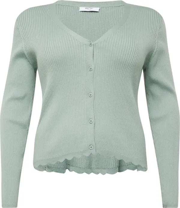ABOUT YOU Curvy ABOUT YOU Curvy Kardigan 'Taria Cardigan'  zelena