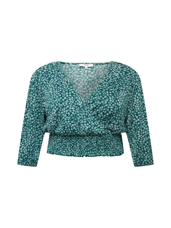 ABOUT YOU Curvy ABOUT YOU Curvy Majica 'Laura'  zelena / bijela