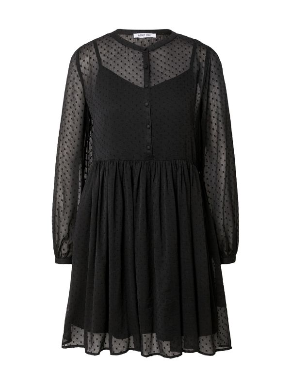 ABOUT YOU ABOUT YOU Košulja haljina 'Payton'  crna / prozirna