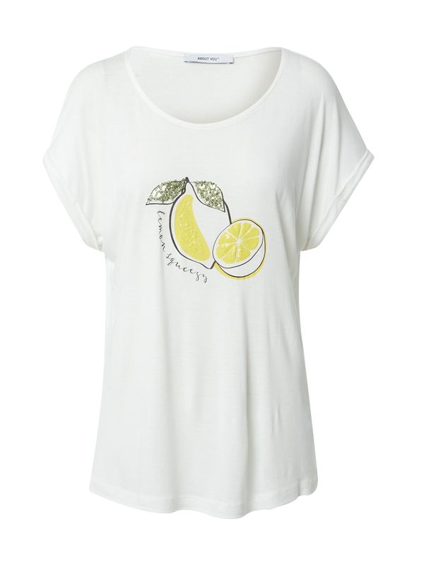 ABOUT YOU ABOUT YOU Majica 'Elena'  žuta / travnato zelena / crna / bijela