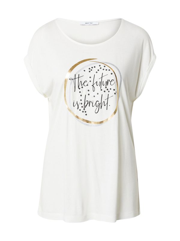 ABOUT YOU ABOUT YOU Majica 'Merrit'  zlatna / crna / srebro / bijela