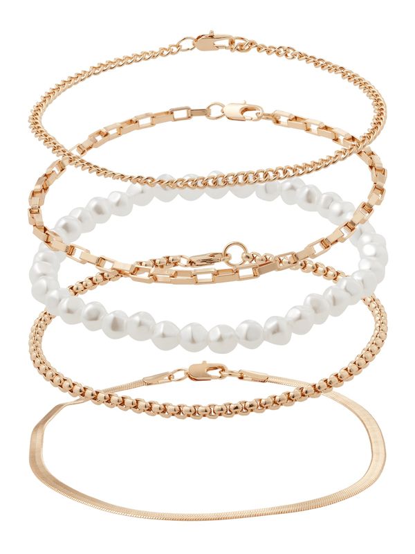 ABOUT YOU ABOUT YOU Narukvica 'Sandra'  zlatna / biserno bijela