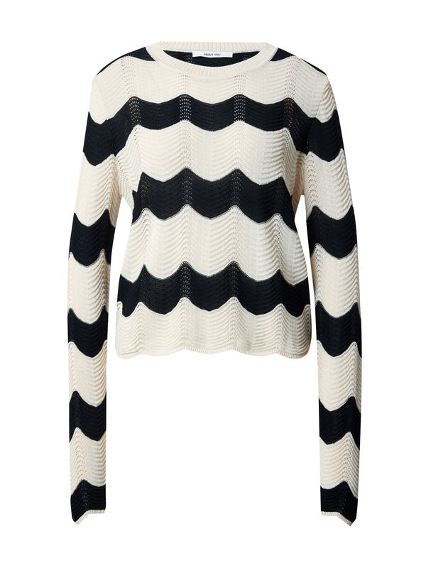 ABOUT YOU ABOUT YOU Pulover 'Senta'  crna / bijela