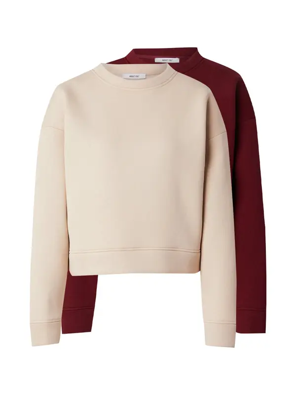 ABOUT YOU ABOUT YOU Sweater majica 'Daniela'  svijetlobež / bordo