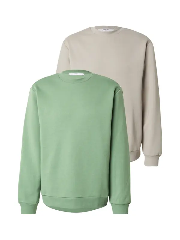 ABOUT YOU ABOUT YOU Sweater majica 'Davin'  bež / travnato zelena