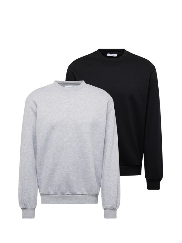 ABOUT YOU ABOUT YOU Sweater majica 'Davin'  siva melange / crna