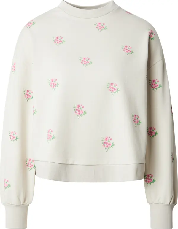 ABOUT YOU ABOUT YOU Sweater majica 'Eliane'  svijetlozelena / roza / ružičasto crvena / prljavo bijela