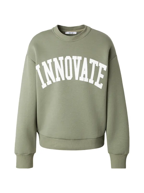 ABOUT YOU ABOUT YOU Sweater majica 'Fina'  kaki / bijela