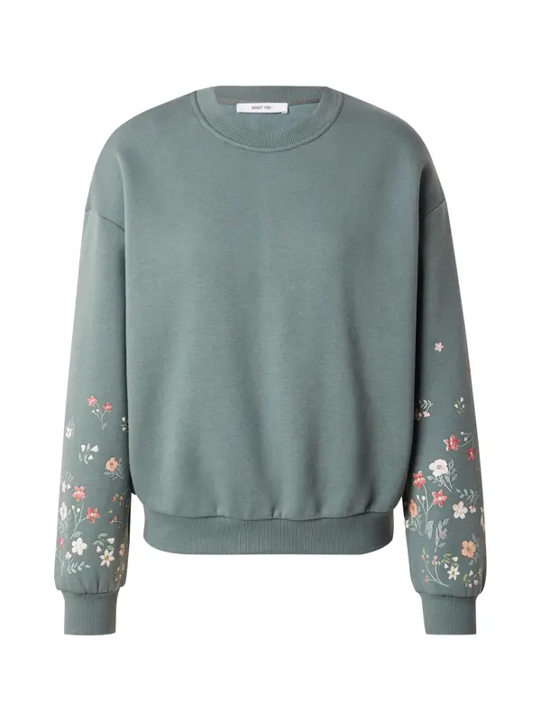 ABOUT YOU ABOUT YOU Sweater majica 'Gitta'  ecru/prljavo bijela / sivkasto zelena / svijetlonarančasta / svijetlo crvena