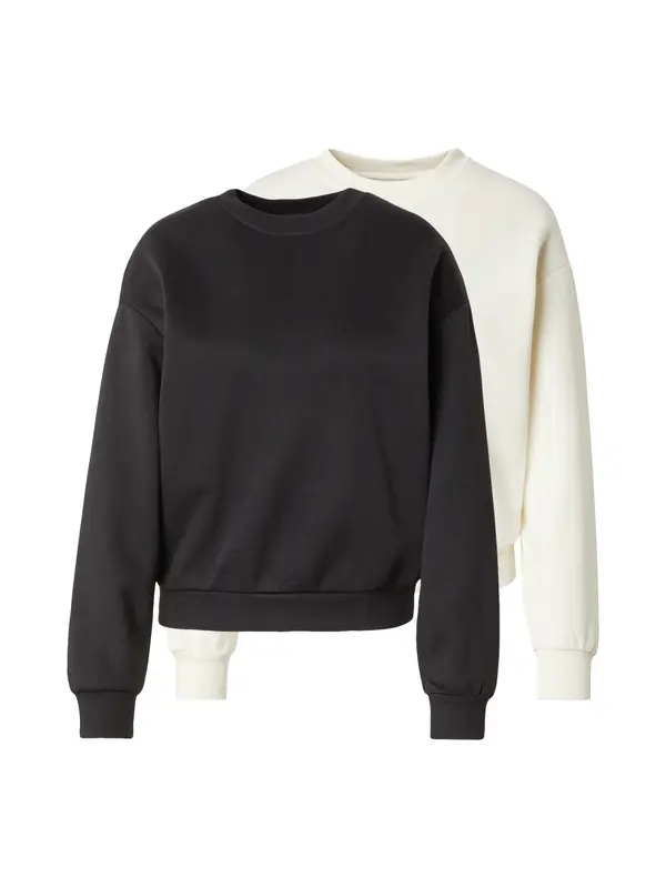 ABOUT YOU ABOUT YOU Sweater majica 'Ina'  crna / bijela