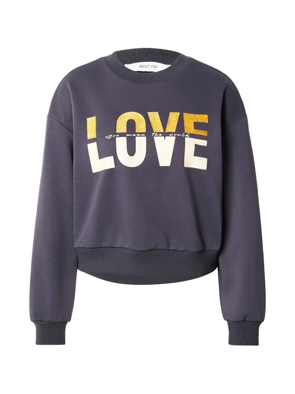ABOUT YOU ABOUT YOU Sweater majica 'Lacey'  bež / žuta / tamo siva