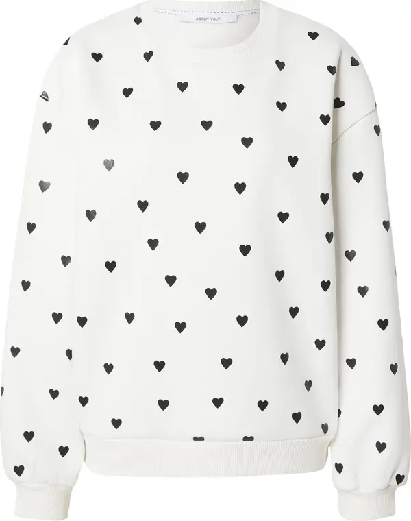 ABOUT YOU ABOUT YOU Sweater majica 'Silene'  crna / prljavo bijela