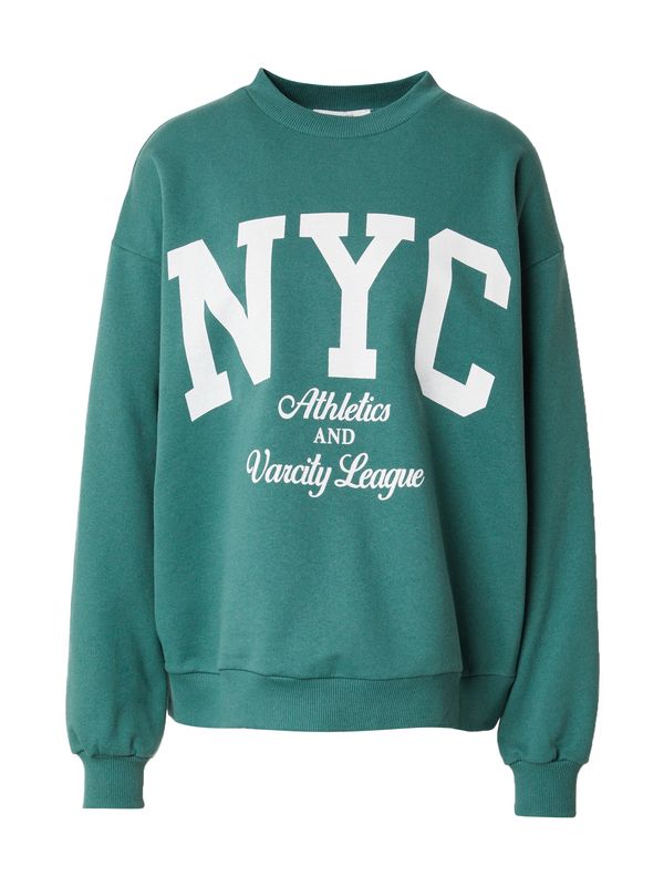 ABOUT YOU ABOUT YOU Sweater majica 'Tabea'  smaragdno zelena / bijela