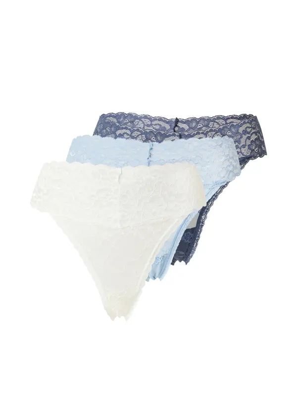 ABOUT YOU ABOUT YOU Tanga gaćice 'Lacey'  morsko plava / svijetloplava / bijela