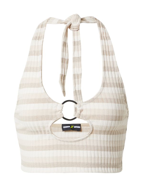 ABOUT YOU x Antonia ABOUT YOU x Antonia Top ' Carey'  bež / pijesak / bijela