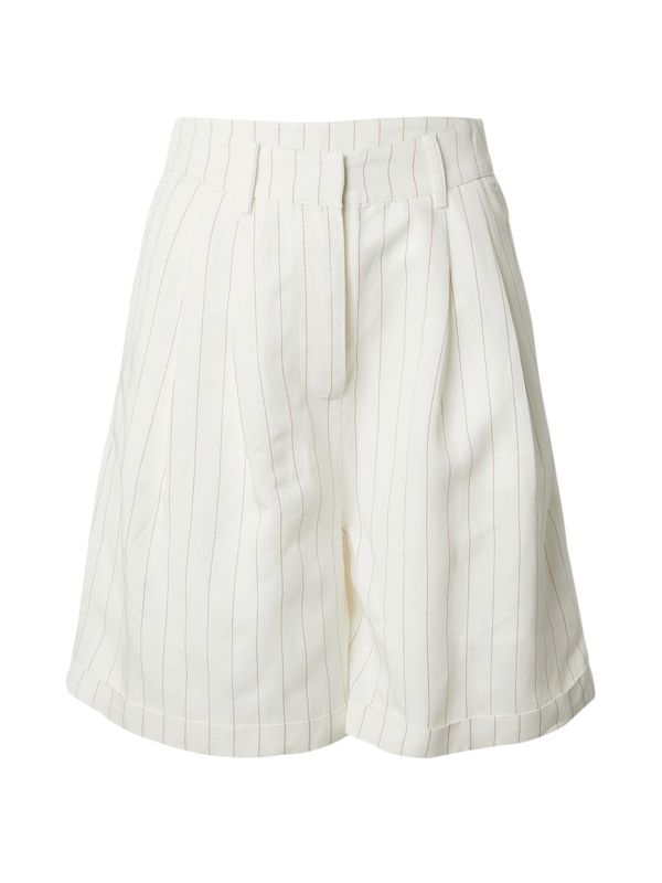 ABOUT YOU x Iconic by Tatiana Kucharova ABOUT YOU x Iconic by Tatiana Kucharova Hlače s naborima  zeleno smeđa / bijela