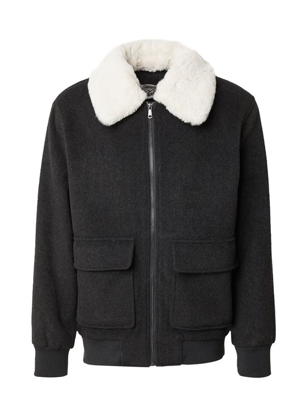 ABOUT YOU x Jaime Lorente ABOUT YOU x Jaime Lorente Prijelazna jakna 'Fabrice'  antracit siva / bijela