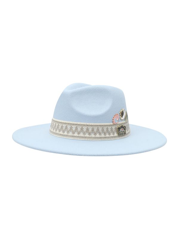 ABOUT YOU x Kamila Šikl ABOUT YOU x Kamila Šikl Šešir 'Ruby'  bež / svijetloplava / vuneno bijela