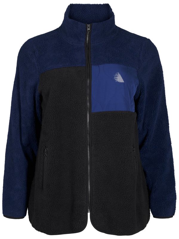 Active by Zizzi Active by Zizzi Flis jakna 'AOPHELIA'  noćno plava / crna