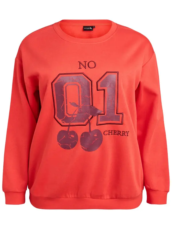 Active by Zizzi Active by Zizzi Sportska sweater majica 'Cannie'  šljiva / svijetlo crvena
