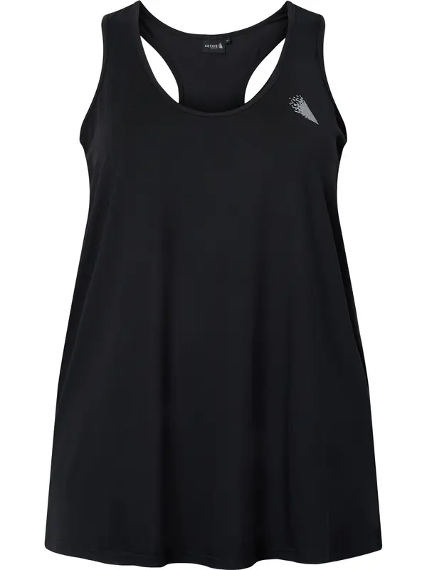 Active by Zizzi Active by Zizzi Sportski top  svijetlosiva / crna