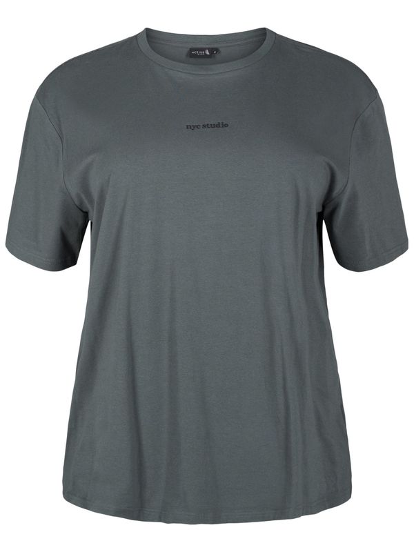 Active by Zizzi Active by Zizzi Tehnička sportska majica 'ACENJA'  siva / crna